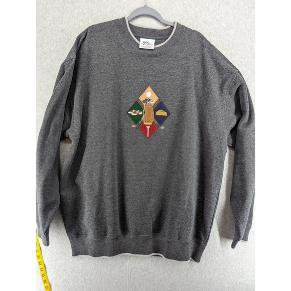 Vintage MC Sport Crewneck Sweatshirt Mens 2XL Golf Theme Embroidered 90’s Retro - Picture 1 of 6